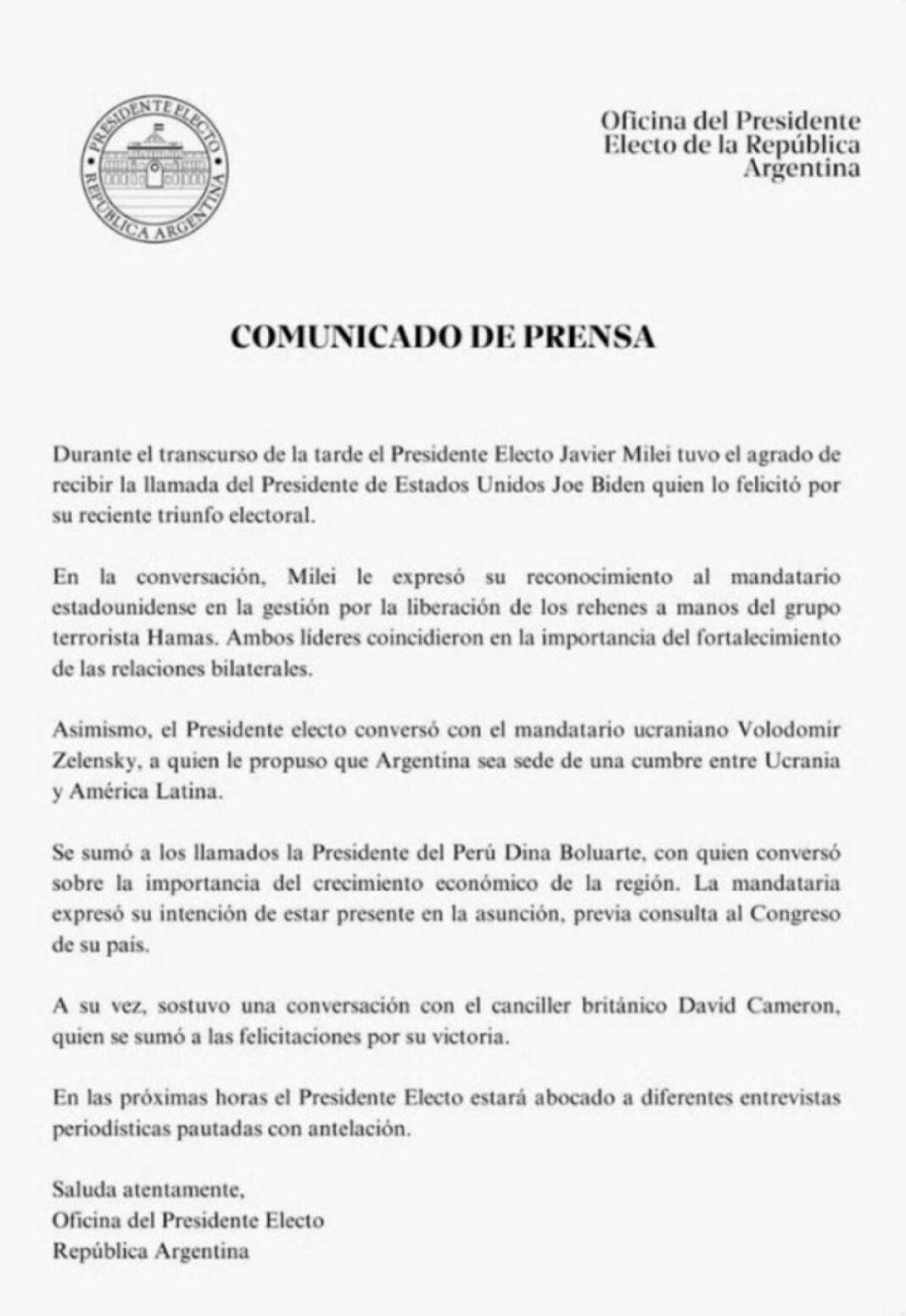 desde-las-oficinas-de-javier-milei-contaron-como-fue-la-conversacion-con-joe-biden:-coincidieron-en-el-fortalecimiento-de-las-relaciones-bilaterales