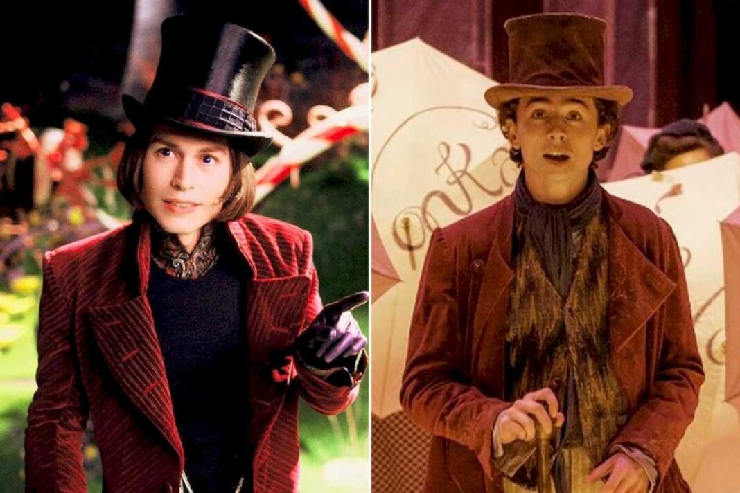 willy-wonka:-parecidos-y-diferencias-entre-johnny-depp-y-timothee-chalamet