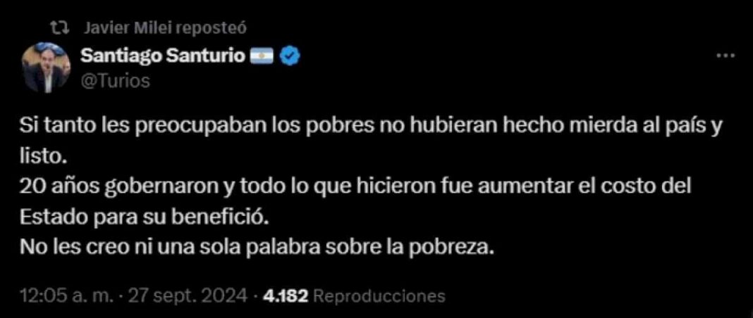 javier-milei-y-sus-medidas,-en-vivo:-si-tanto-les-preocupaban-los-pobres,-no-hubieran-hecho-mierda-al-pais,-el-mensaje-de-un-diputado-que-reposteo-el-presidente-tras-el-indice-negativo-de-pobreza