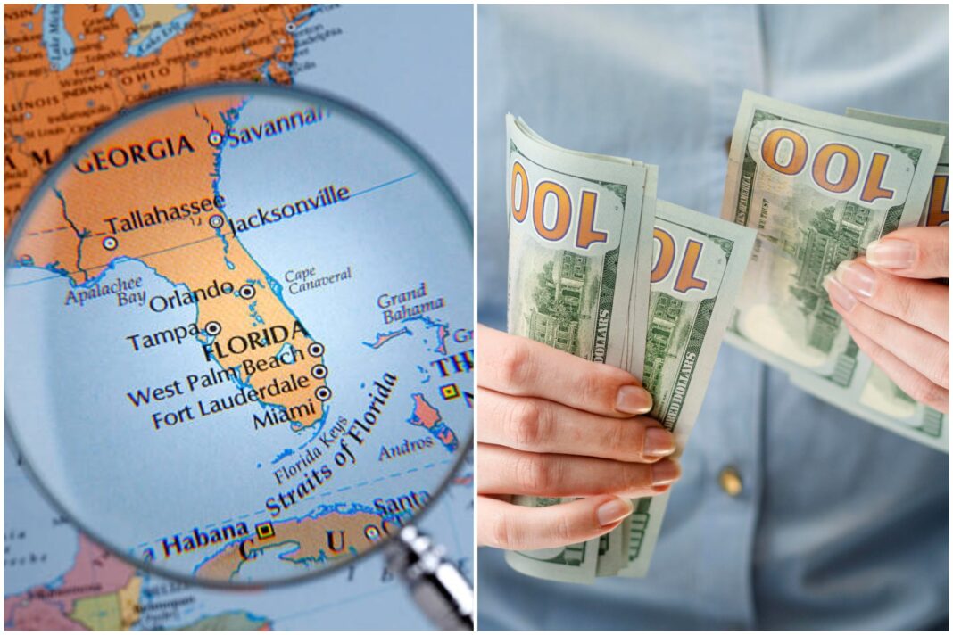 Gráfico que muestra la evolución del salario mínimo en Florida hacia los 15 dólares por hora en 2026.