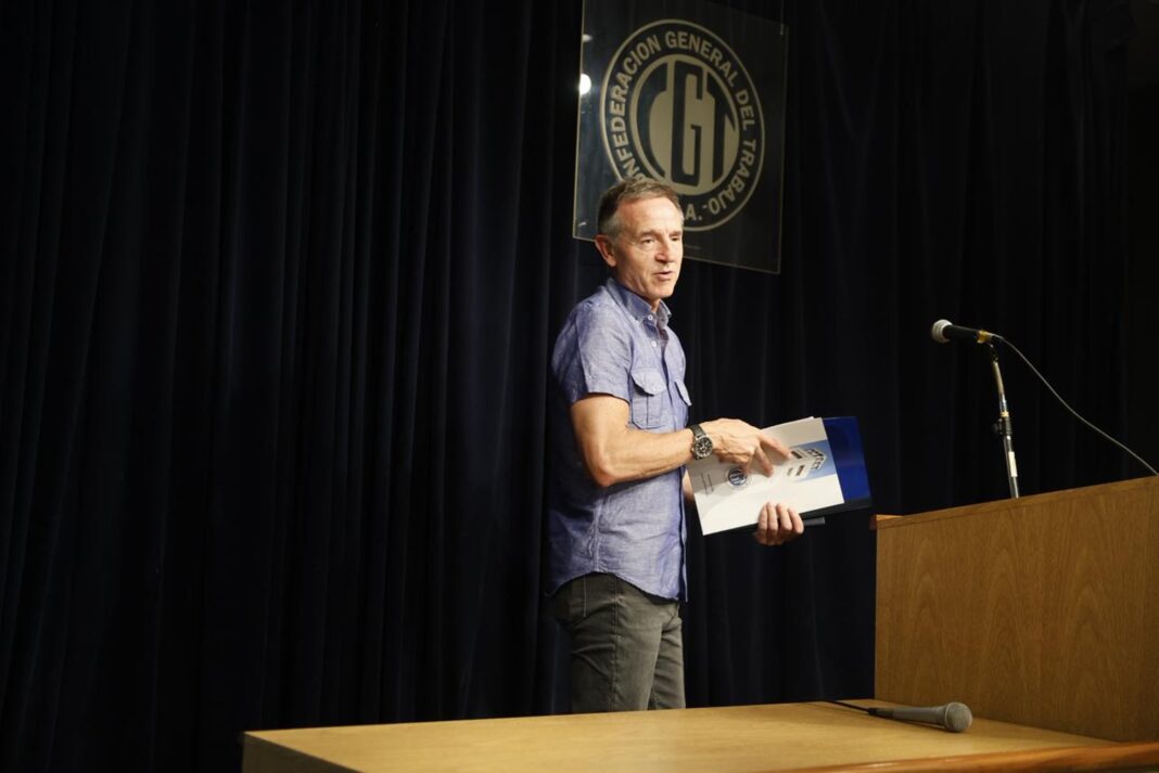 Reunión del Consejo Directivo de la CGT en su sede de Azopardo.