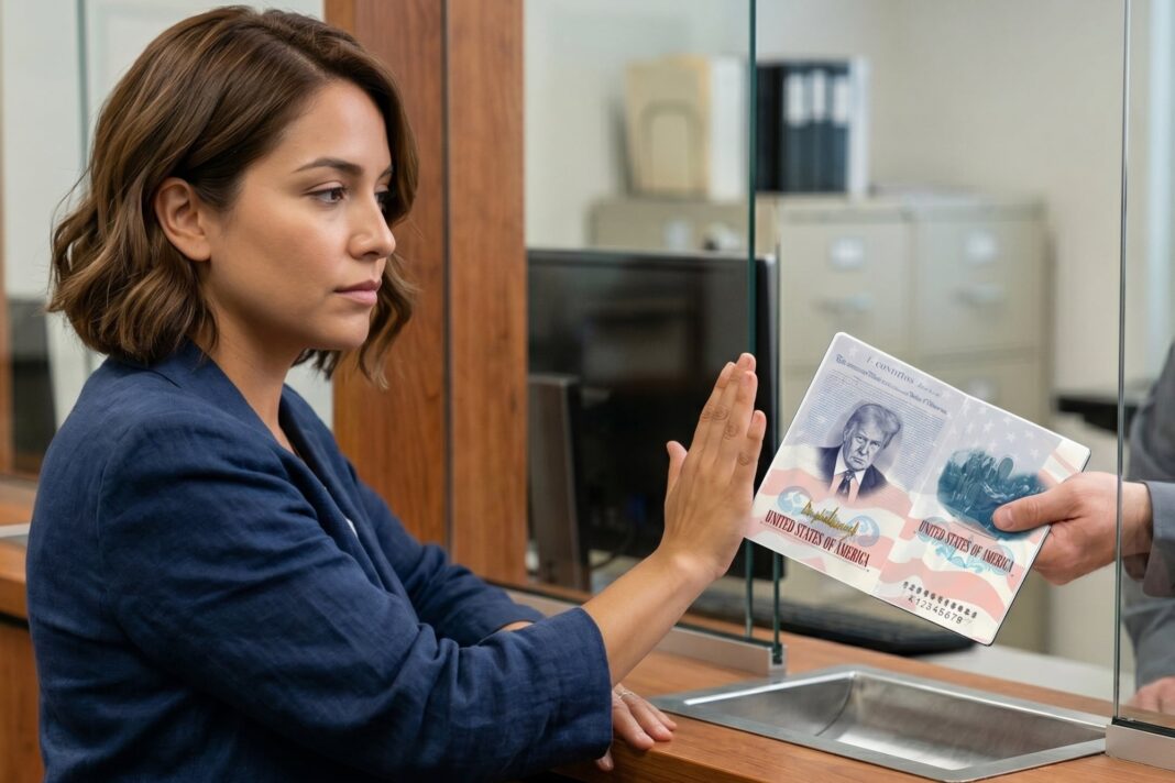 Pasaporte estadounidense con diseño conmemorativo de Donald Trump