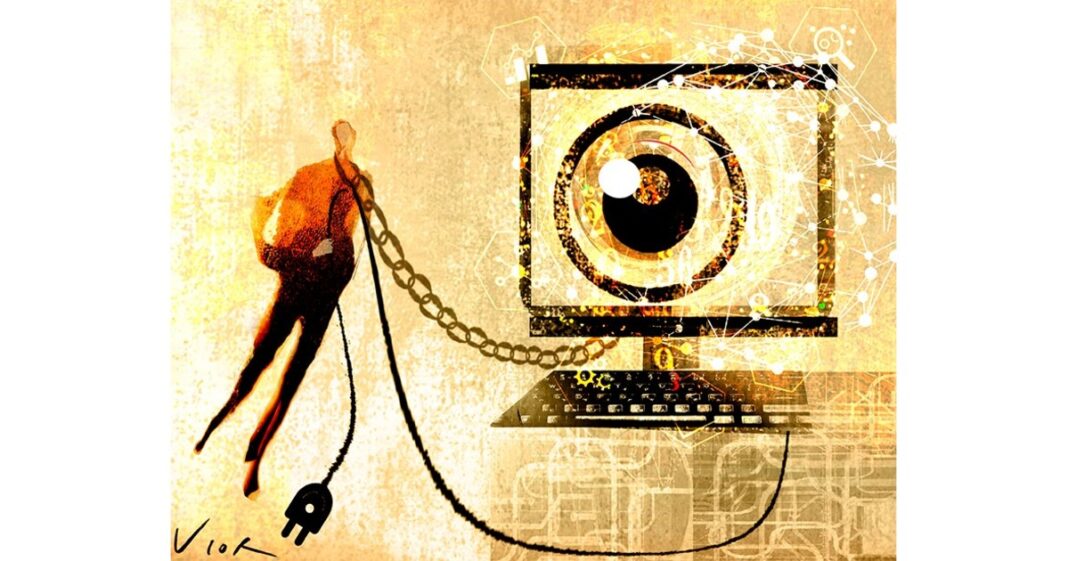 Escena de 2001 Odisea del espacio con la computadora Hal 9000