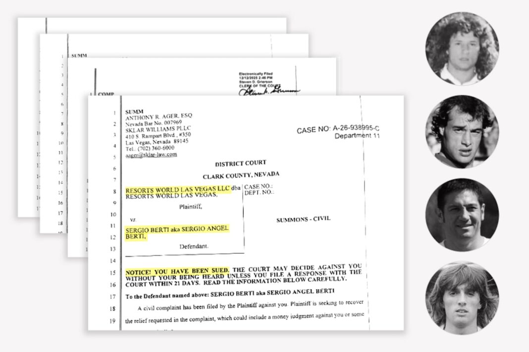 Fotografía de archivo de exfutbolistas argentinos de los años 90