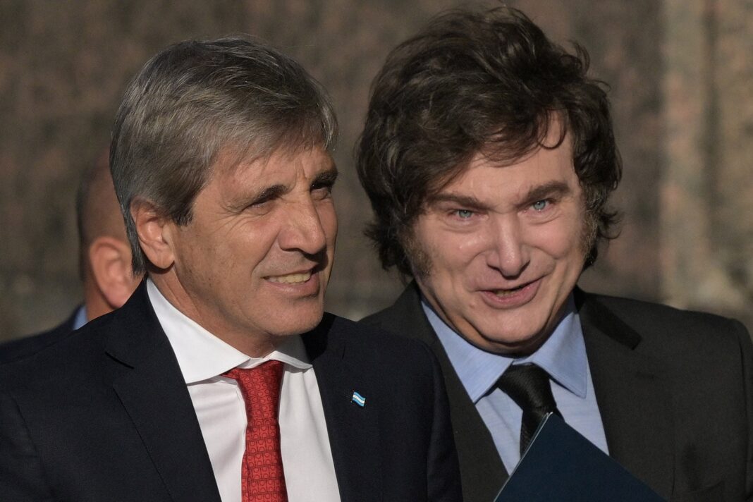 El Presidente Javier Milei durante un anuncio sobre la situación económica.