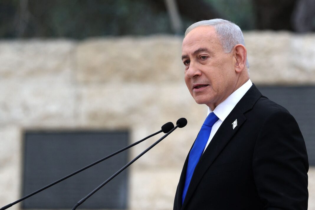 Benjamin Netanyahu en conferencia de prensa