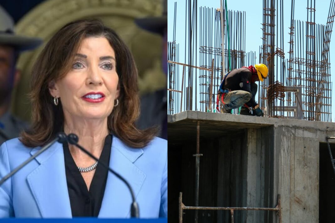 Puente en construcción en el norte del estado de Nueva York