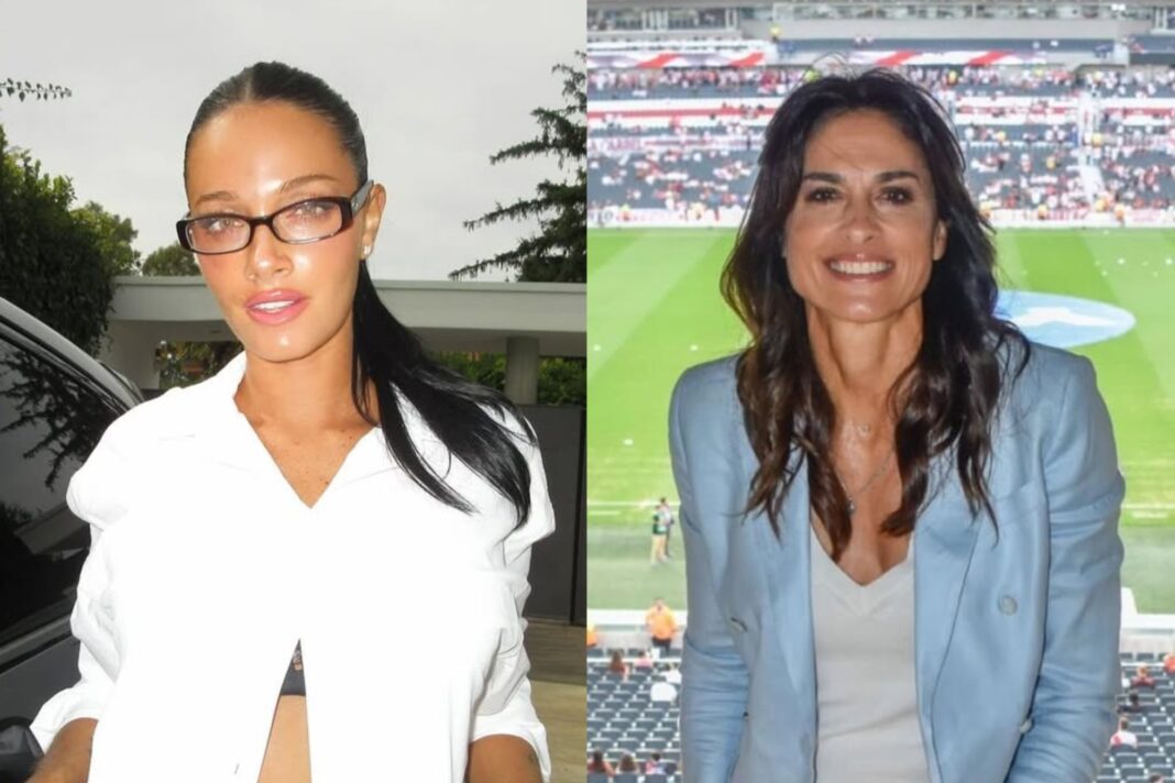 Oriana Sabatini sonriente durante una entrevista televisiva