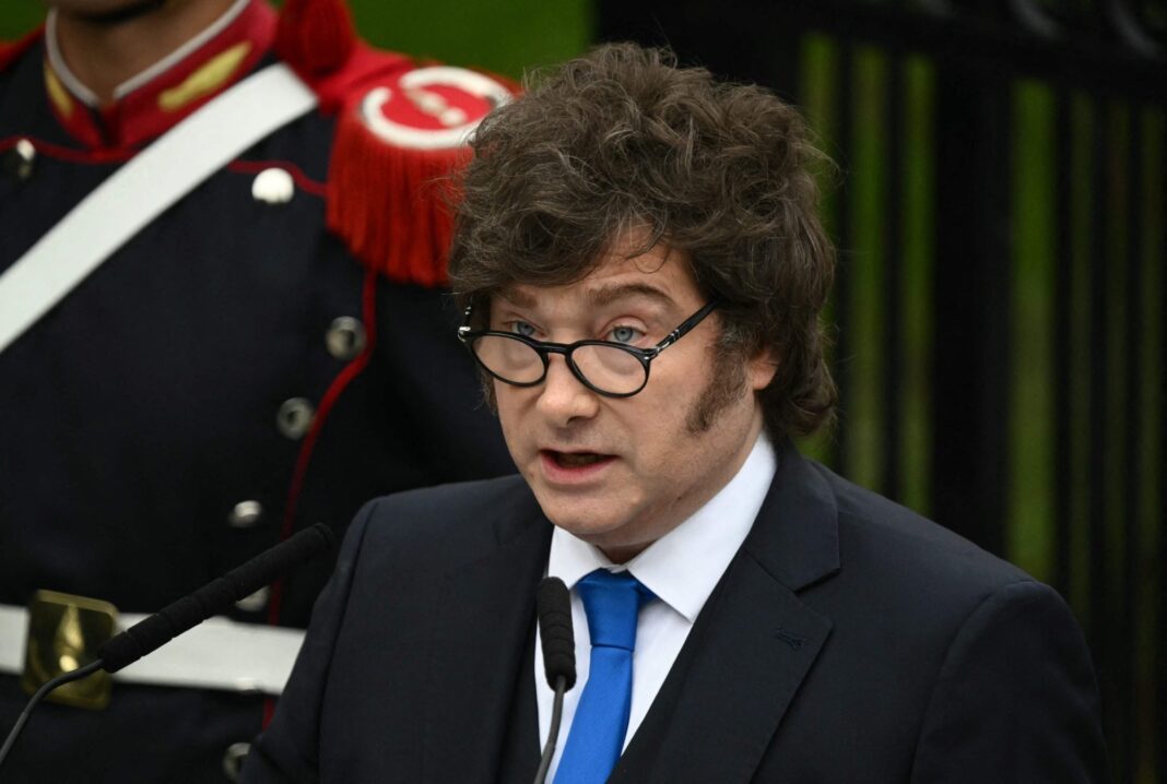 Manuel Adorni, jefe de Gabinete, en la Casa Rosada.