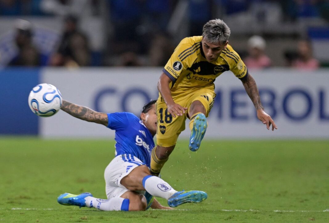Jugadores de Cruzeiro celebrando el gol ante Boca Juniors en la Copa Libertadores 2026