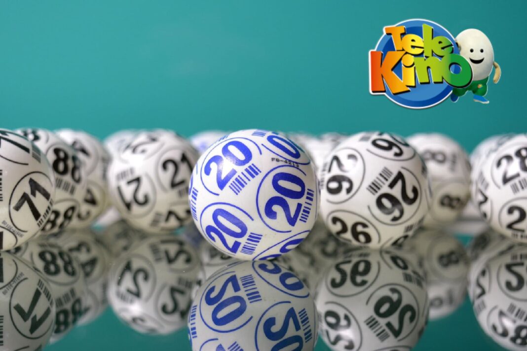 Ilustración de bolillas de sorteo y cartón del Telekino con los números ganadores