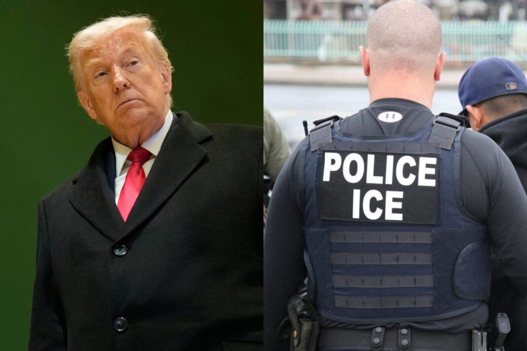 Donald Trump en un discurso sobre inmigración y seguridad fronteriza.