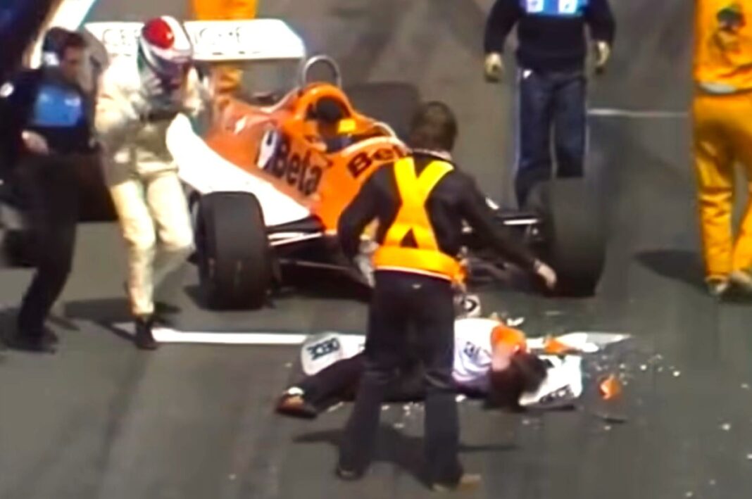 Carlos Reutemann en su Williams durante el Gran Premio de Bélgica de 1981 en el circuito de Zolder.