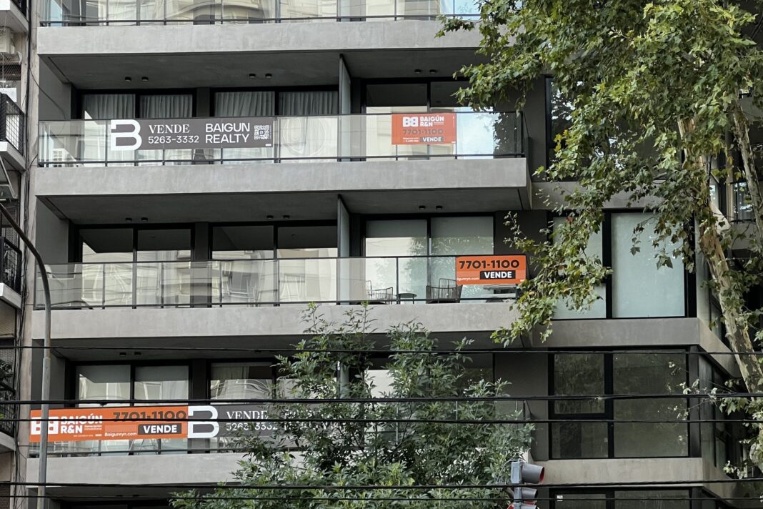 Gráfico ilustrativo de créditos hipotecarios y construcción en Argentina