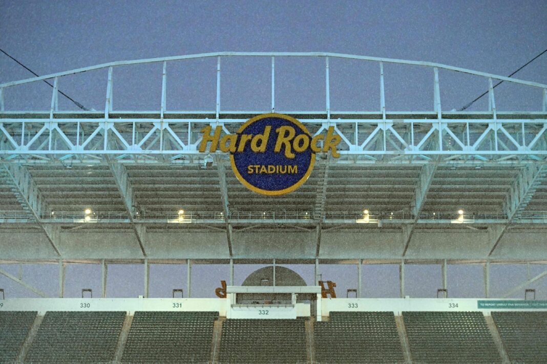 Estacionamiento del Hard Rock Stadium durante el Mundial 2026