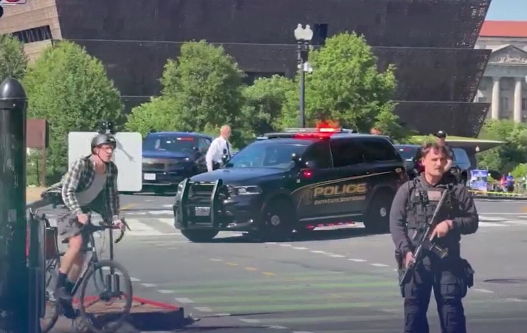 Vista de la Casa Blanca con operativo de seguridad tras incidente armado