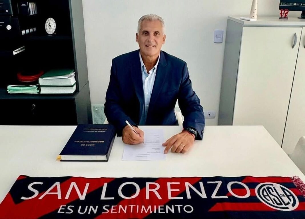 Marcelo Culotta durante las elecciones en San Lorenzo