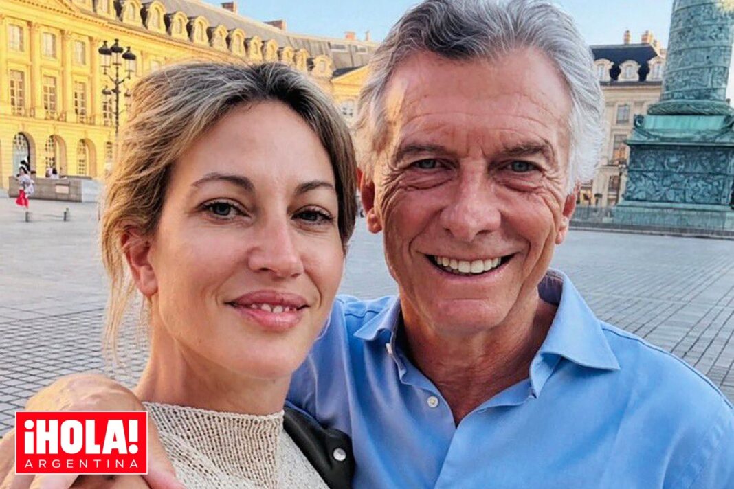 Fotografía de Mauricio Macri y Dolores Teuly en París