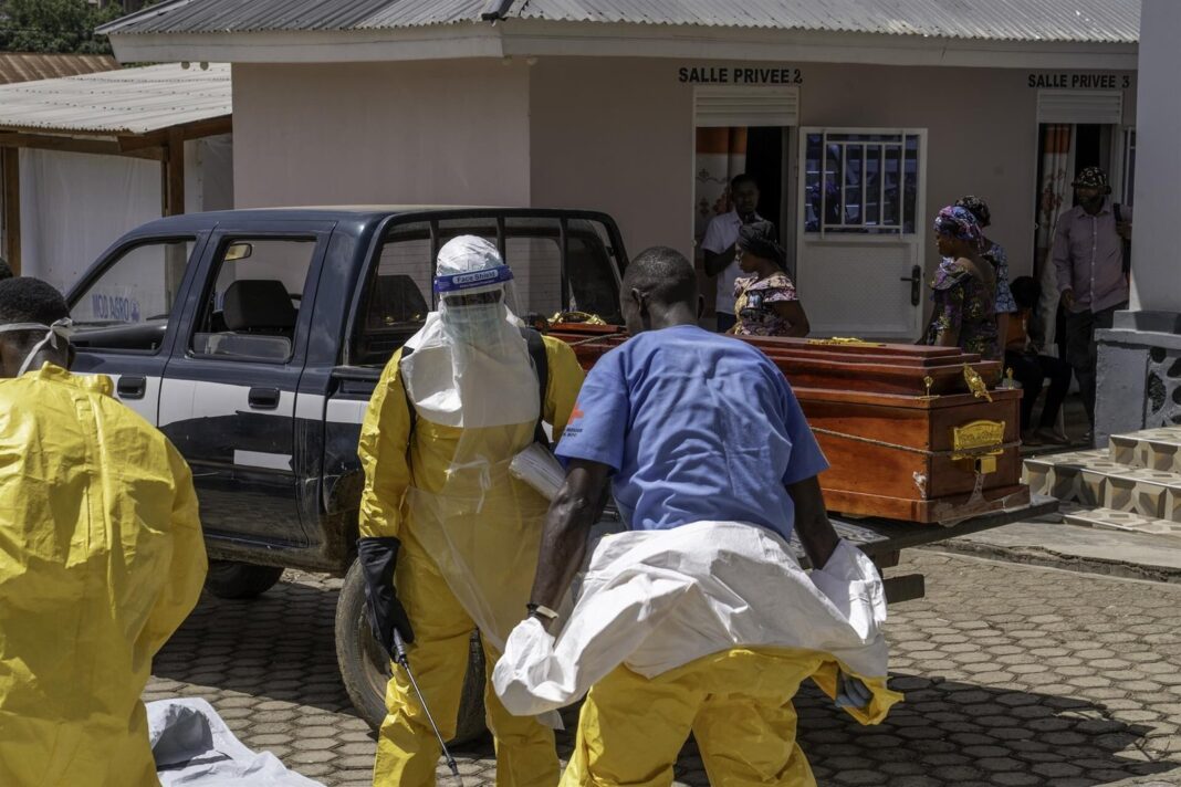 Mapa de la región de Ituri y Kivu en RDC con brote de ébola