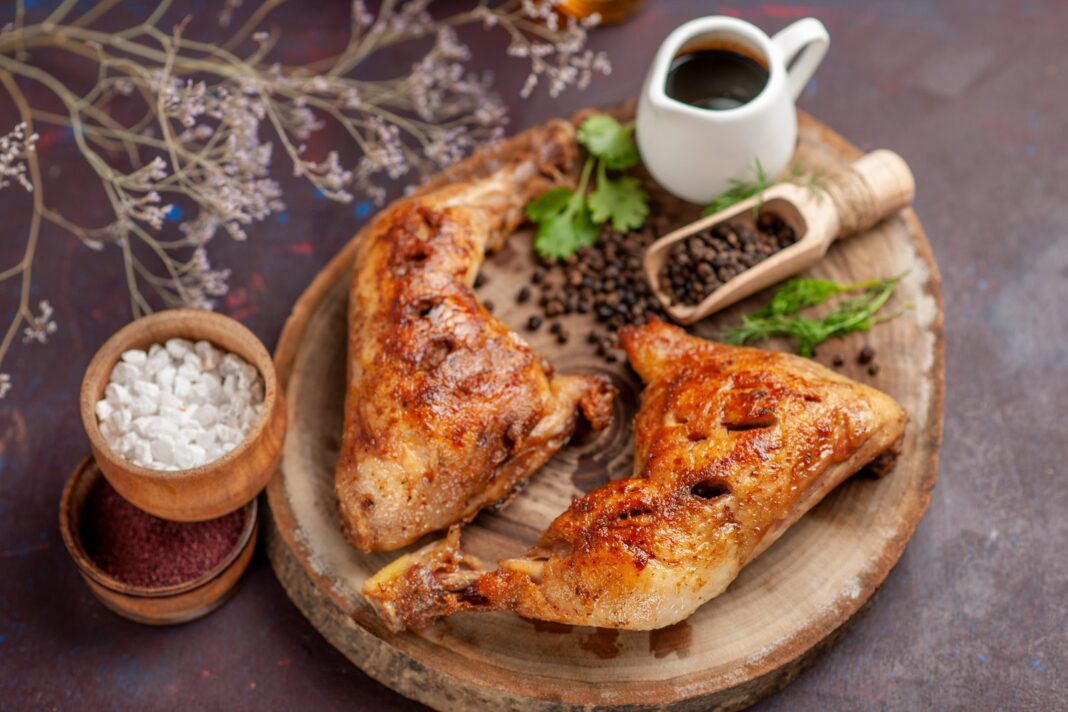 Pollo piri piri asado con salsa picante