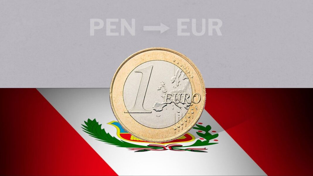 Gráfico con la cotización del euro frente al sol peruano