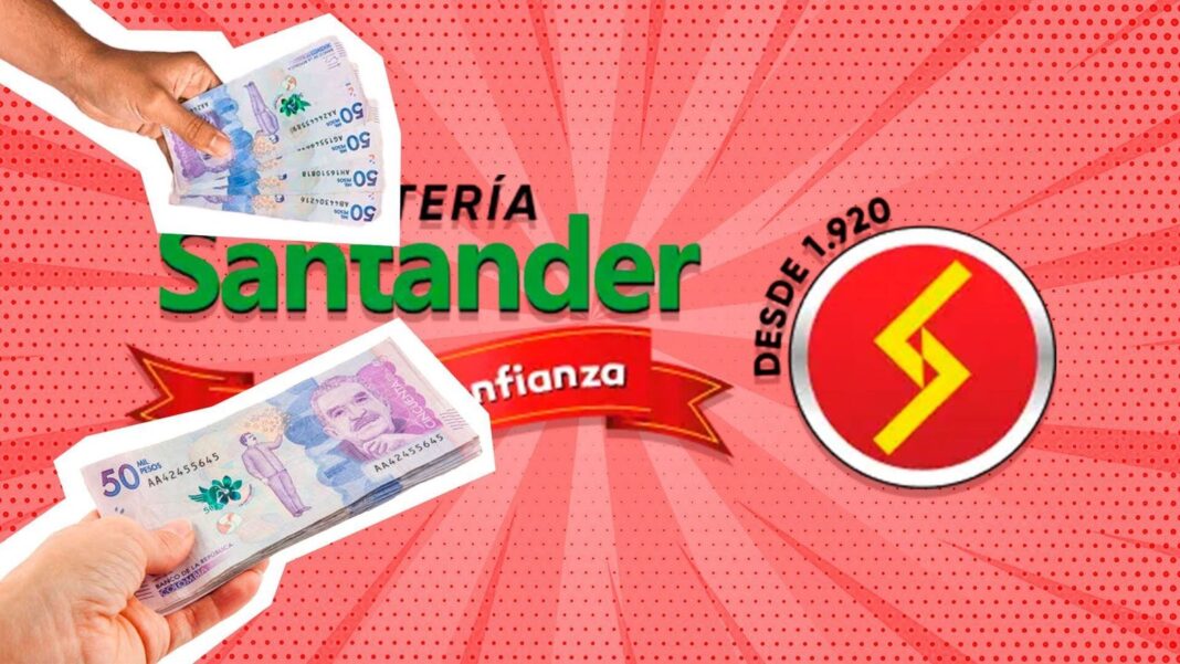 Billete de la Lotería de Santander con resultados del sorteo del 22 de mayo de 2026