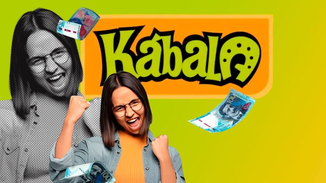 Cartón de lotería Kábala con números ganadores