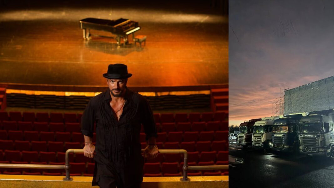 Imagen del backstage del show de Ricardo Arjona en Paraguay