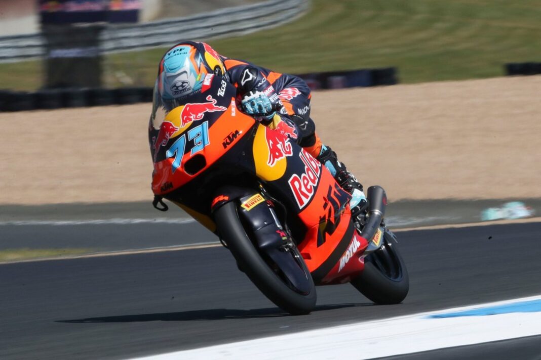 Valentín Perrone en el Circuito de Barcelona-Cataluña durante la clasificación de Moto3