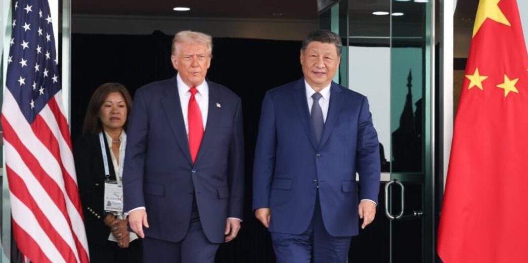 Xi Jinping y Donald Trump durante su encuentro en Beijing