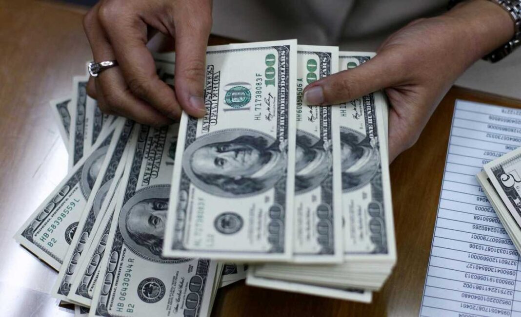 Gráfico de cotización del dólar mayorista en Argentina