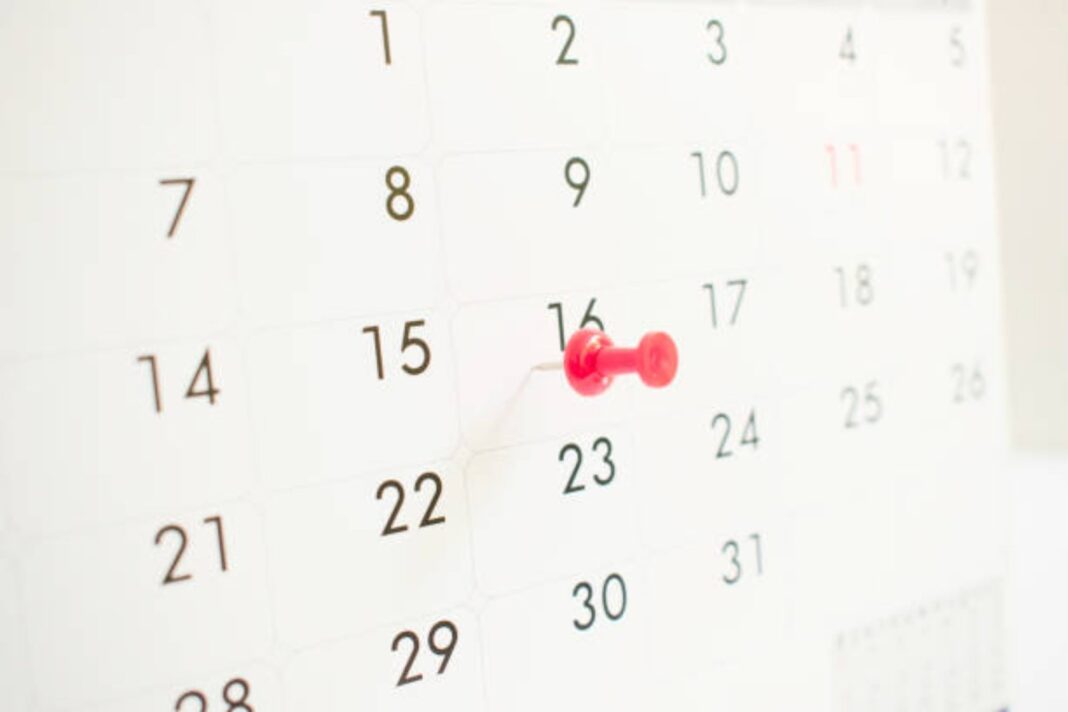 Calendario con la fecha 16 de junio destacada