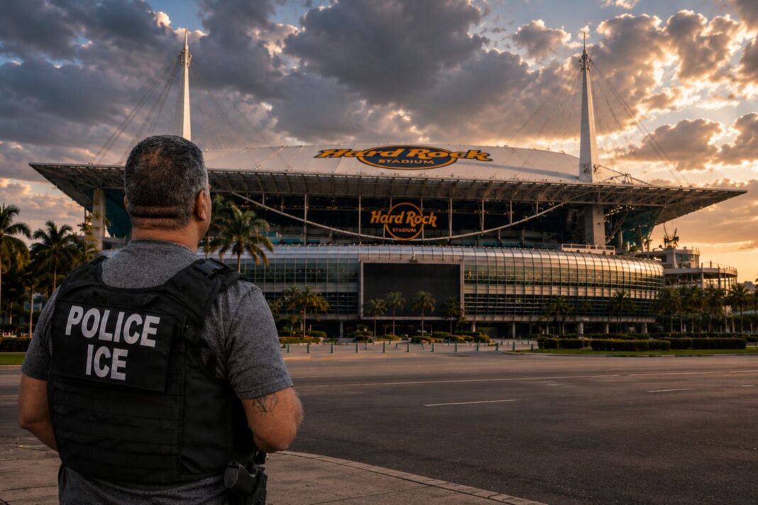 Agentes del ICE en operativo de seguridad durante el Mundial 2026 en Miami