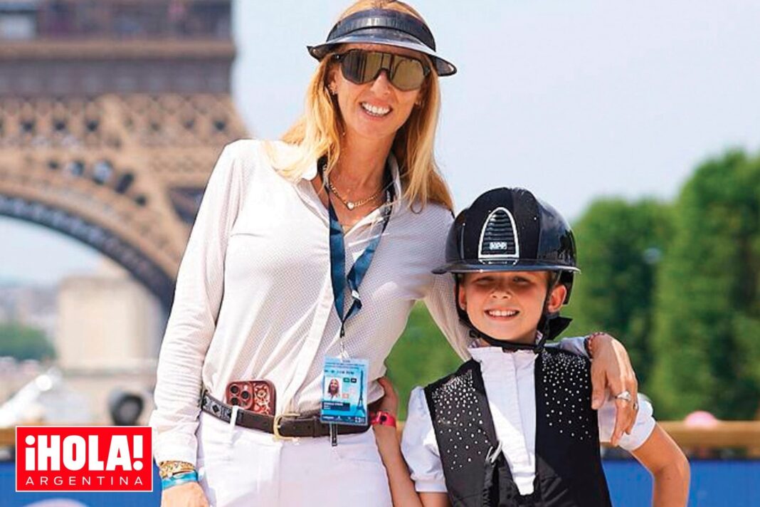 Isabelle Strom compitiendo en el Longines Paris Eiffel Jumping con su caballo Diamant de Demet