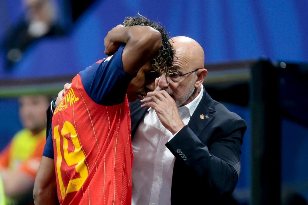 Jugadores de la selección española de fútbol durante el partido contra Cabo Verde en el Mundial 2026