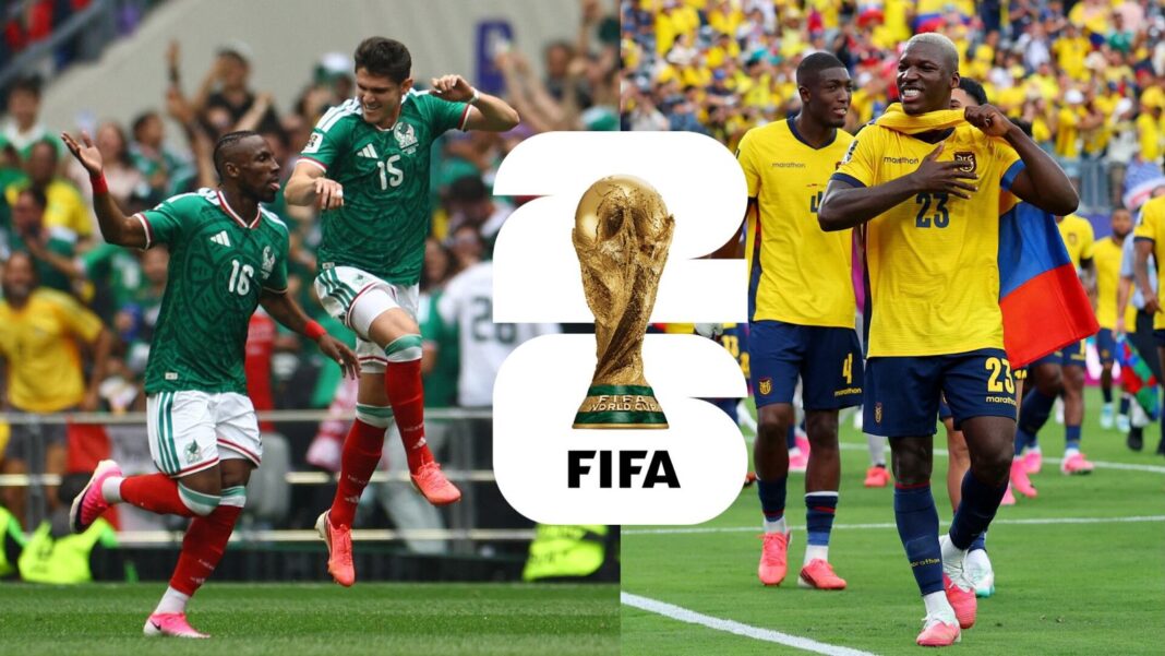 Partido de fútbol entre México y Ecuador