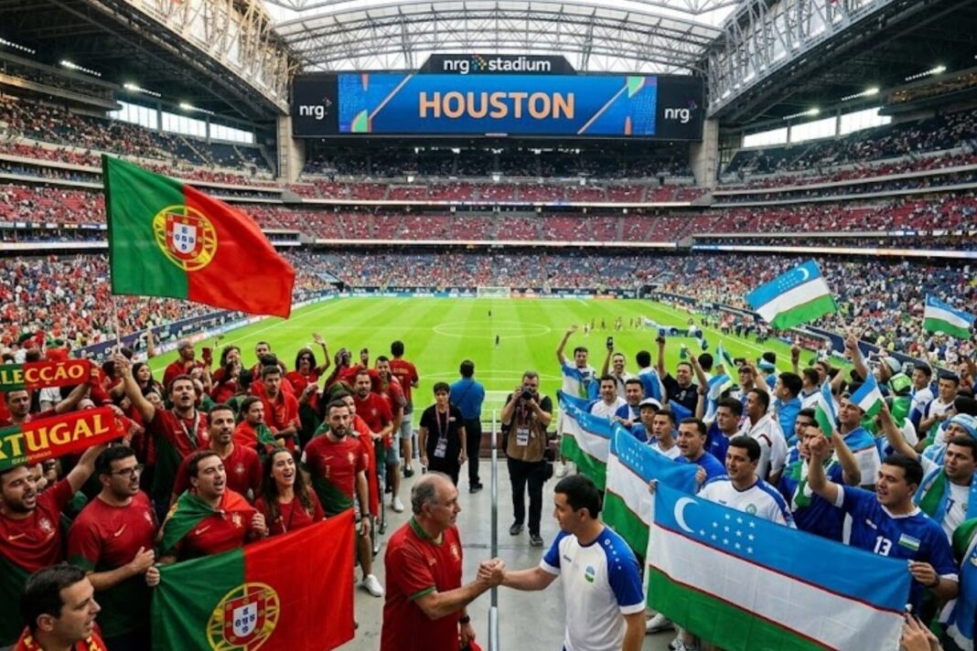 Estadio de Houston durante el partido Portugal vs Uzbekistán Mundial 2026