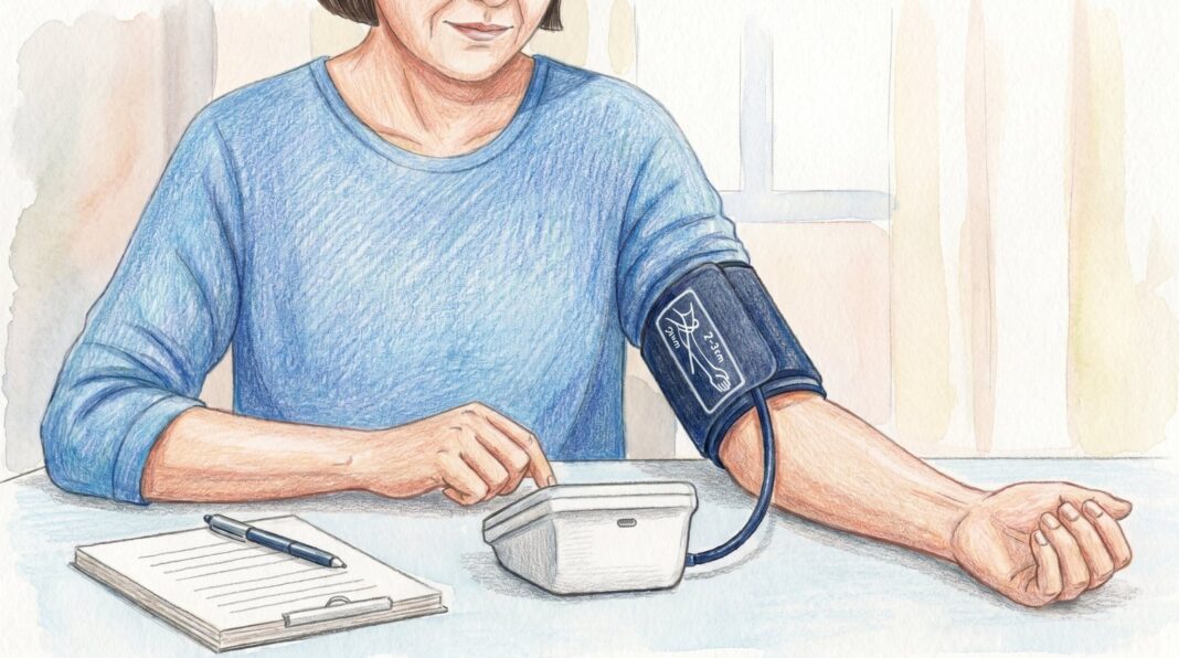 Medición de presión arterial con tensiómetro digital
