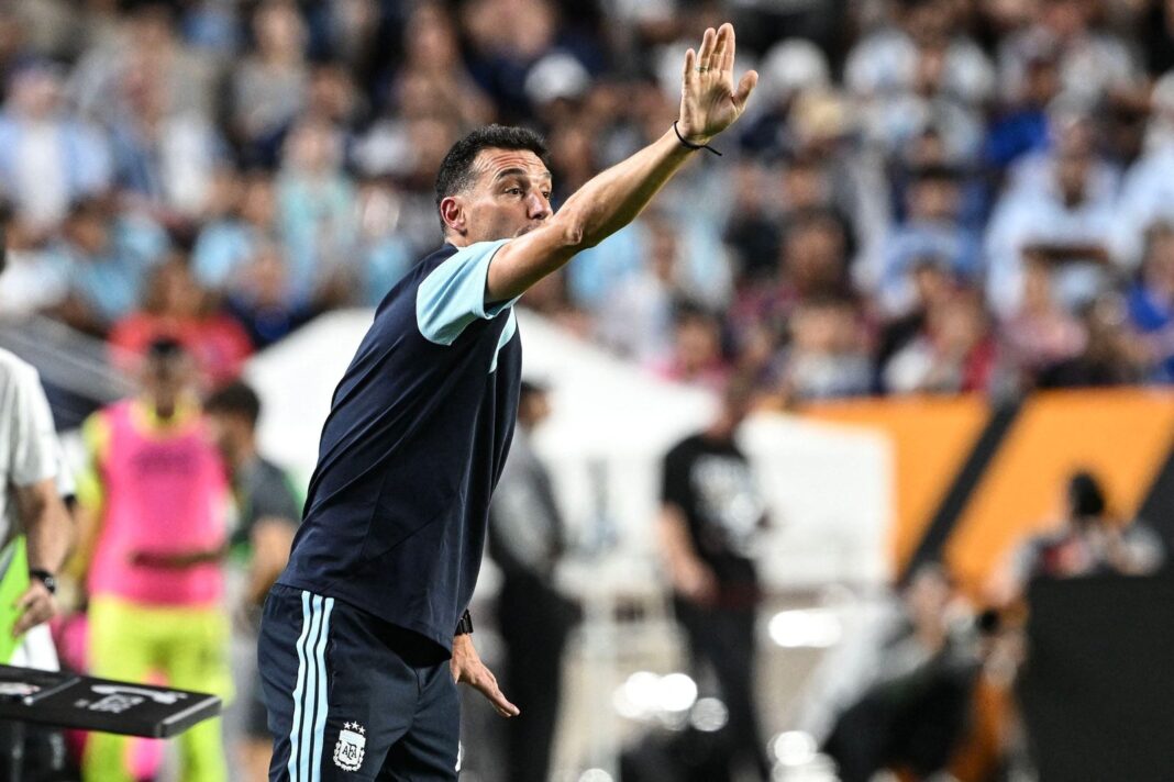 Lionel Scaloni en conferencia de prensa tras el partido Argentina vs Honduras