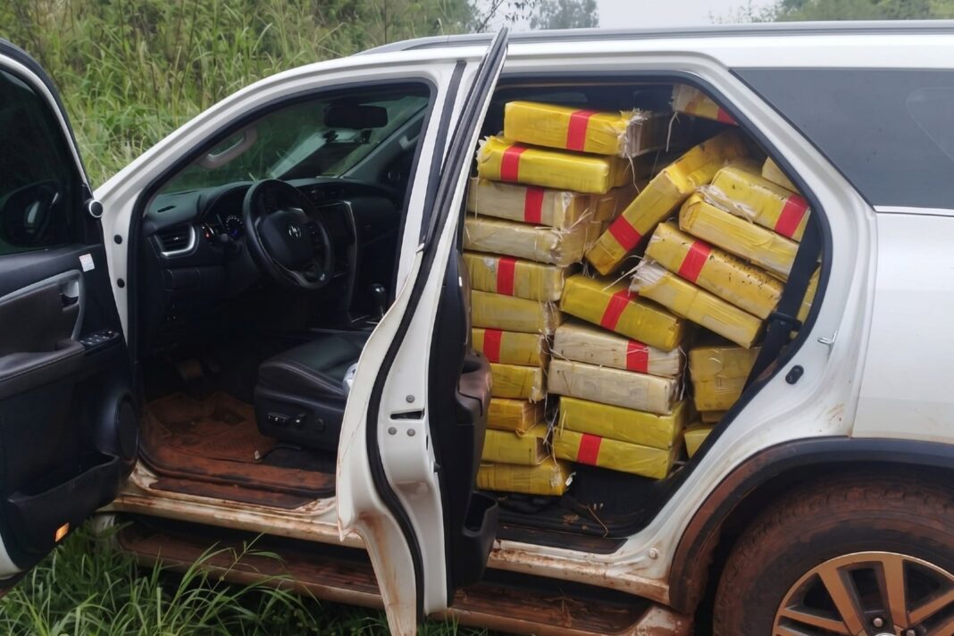 Paquetes de marihuana secuestrados por Gendarmería Nacional en Misiones