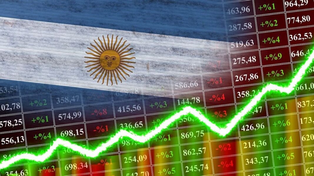 Gráfico de evolución del riesgo país argentino