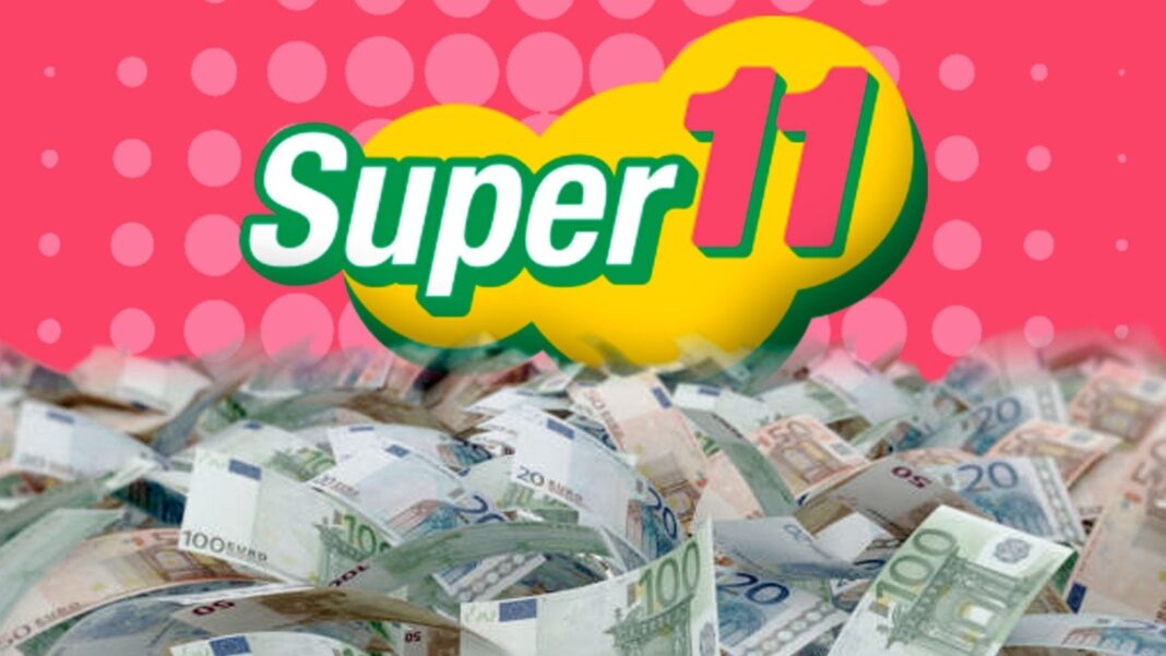 Boleto de Super Once con números ganadores
