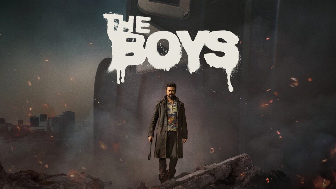 Escena de la serie The Boys con los personajes Homelander y Billy Butcher
