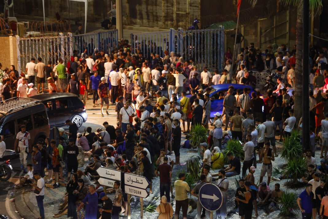 Frontera entre España y Marruecos en Ceuta