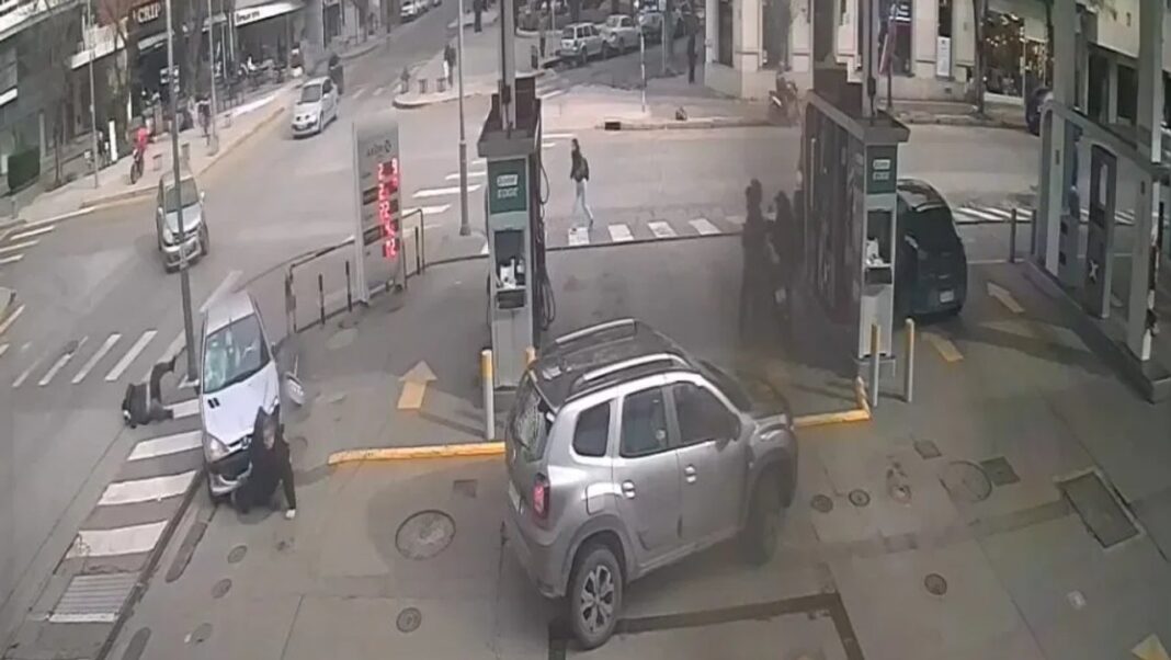Esquina de Moreno y Catamarca en Mar del Plata tras el accidente