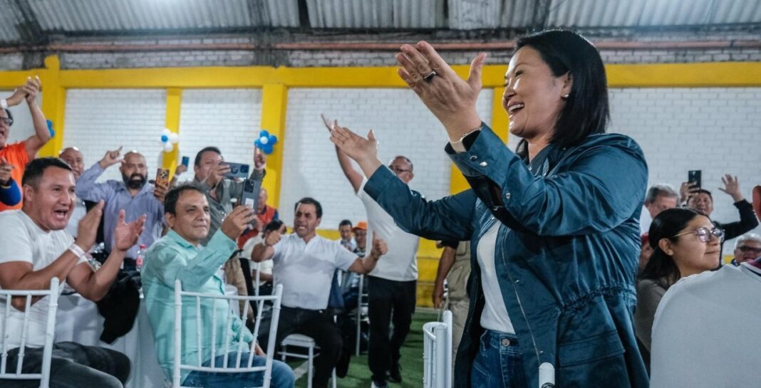 Keiko Fujimori durante su proclamación como presidenta electa de Perú