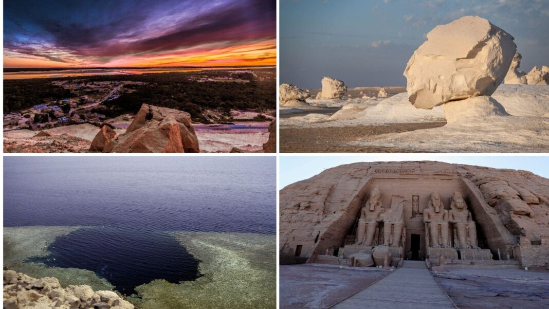 Formaciones rocosas en el Desierto Blanco de Egipto