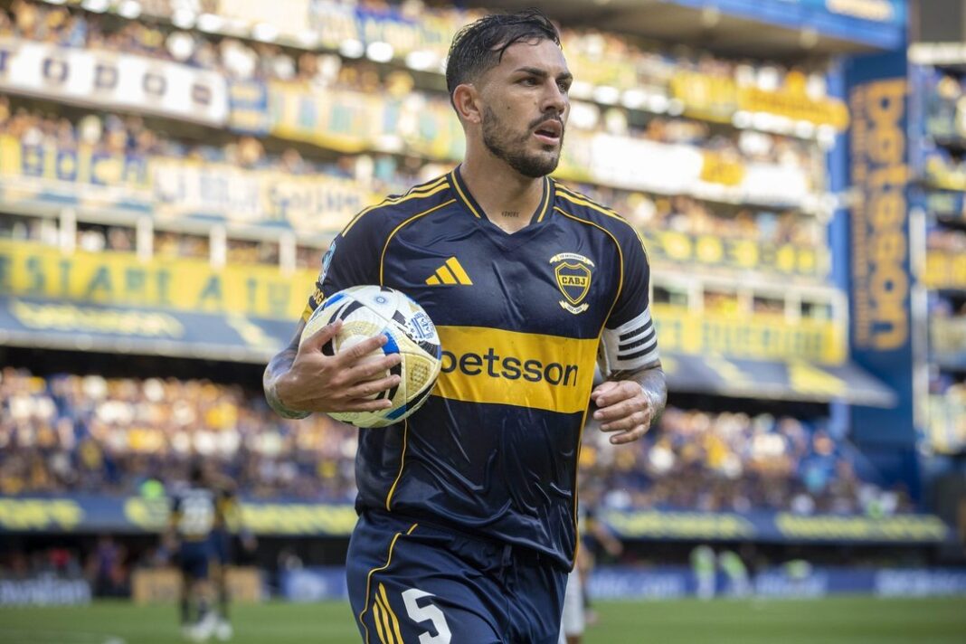 Jugadores de Boca Juniors en entrenamiento previo al partido contra O´Higgins