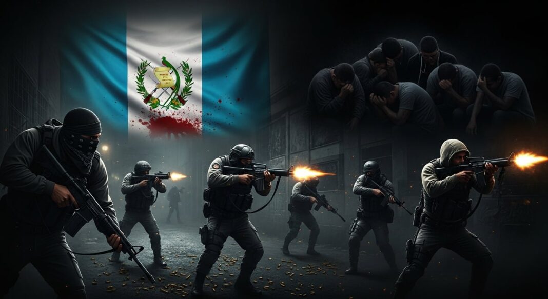 Escena de un ataque armado en Guatemala
