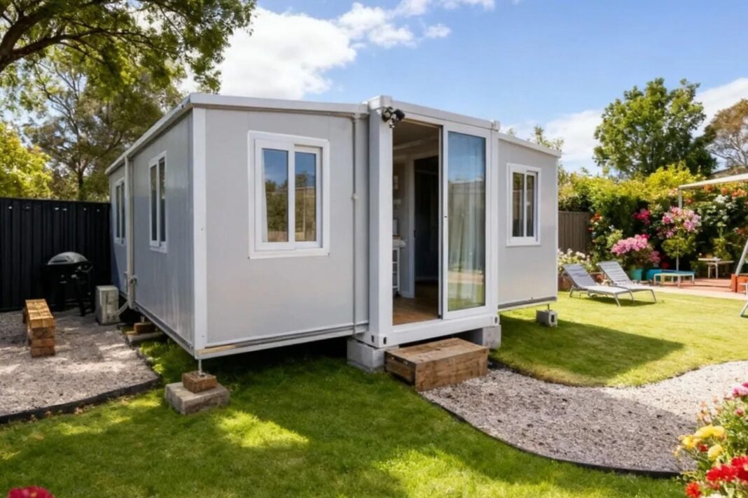 Vivienda modular importada desde China instalada en un terreno en Argentina